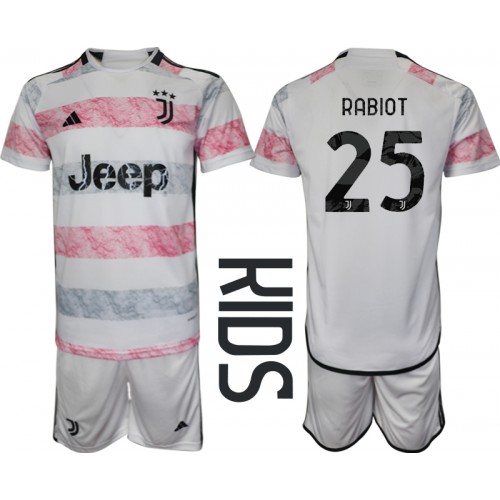 Maillot de foot Juventus Adrien Rabiot #25 Extérieur enfant 2023-24 Manches Courte (+ pantalon court)
